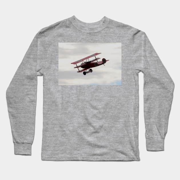 Fokker Triplane Long Sleeve T-Shirt by CGJohnson